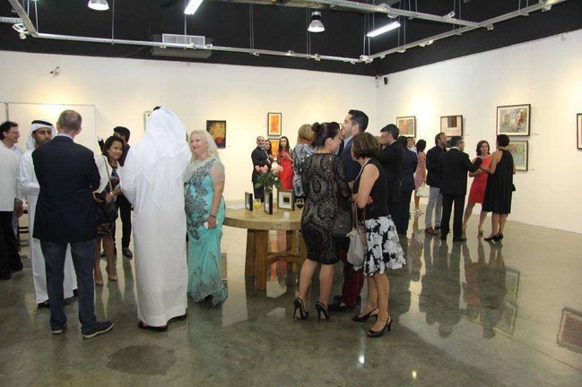 Una exposición en la galería Artissima de Dubai.