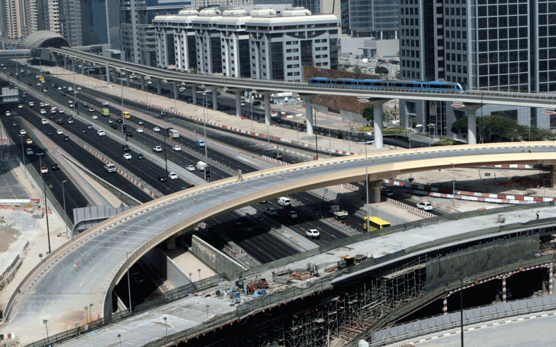 Una imagen de las carreteras de Emiratos Árabes.