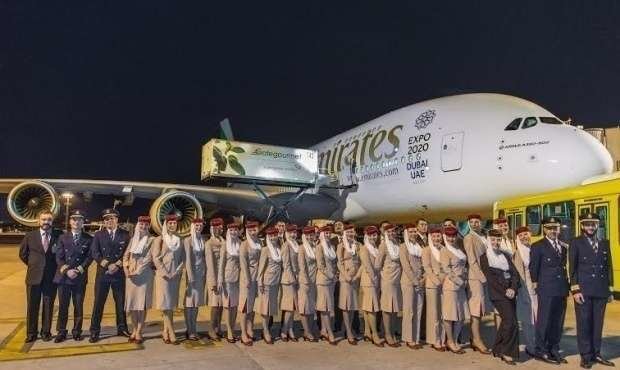 El equipo del Emirates A380.
