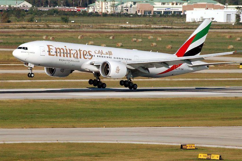 El Boeing 777-200LR de Emirates Airline.