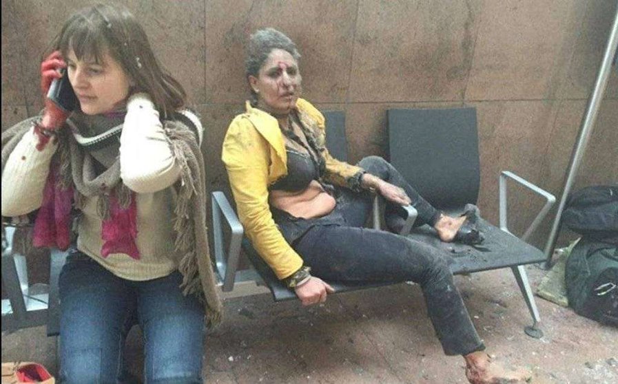 Dos de las heridas en los atentados de Bruselas.