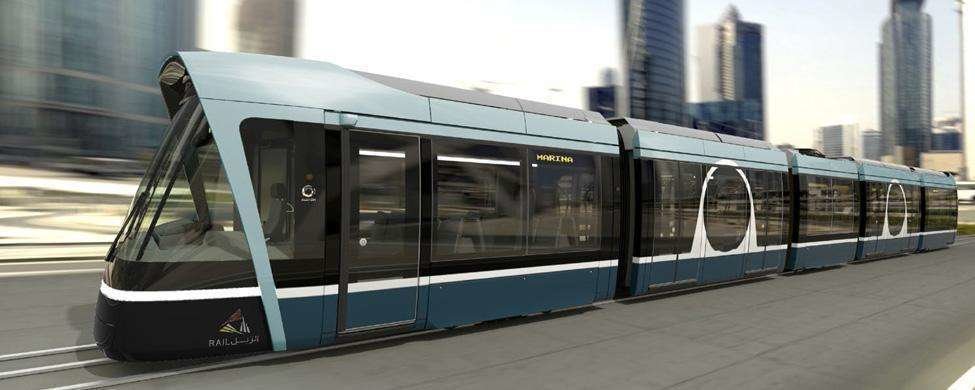 Imagen del tranvía de Qatar que se fabricará en Barcelona.