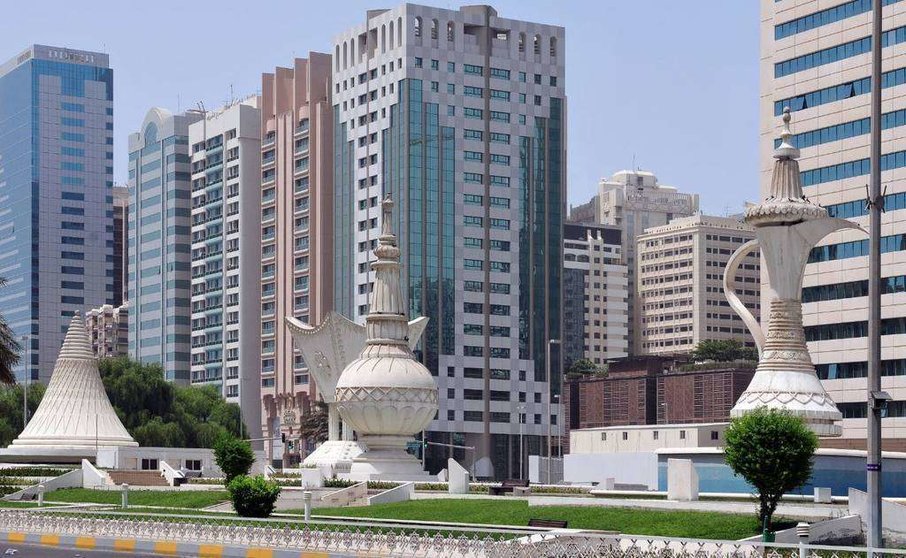 Imagen del centro de Abu Dhabi.