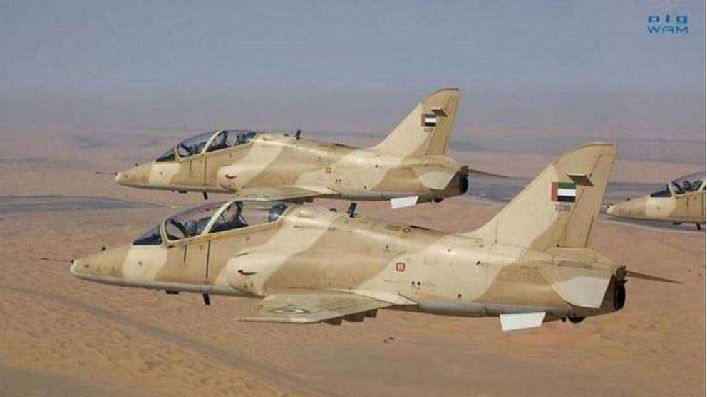 Una imagen de aviones militares de Emiratos Árabes Unidos.