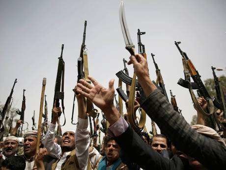 Una imagen de rebeldes hutíes de Yemen.