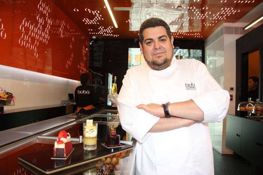 Miguel Gil, chef ejecutivo de los restaurantes  Bubó en Emiratos Árabes, en el establecimiento de Dubai. (EL CORREO)