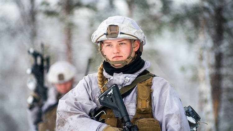 Una imagen de las soldados noruegas del sitio web forsvaret.no.