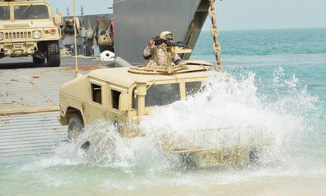 Maniobras de la Armada saudí en el Golfo.