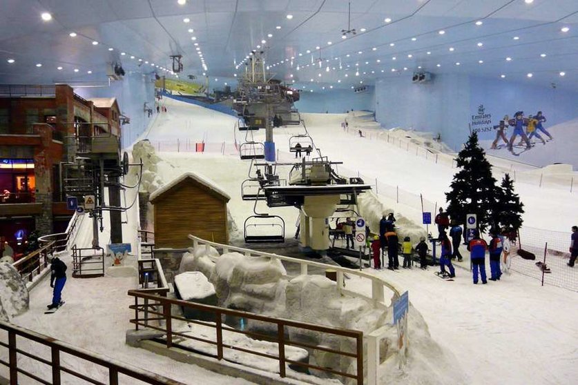 Una imagen de la pista de esquí del Mall of the Emirates.