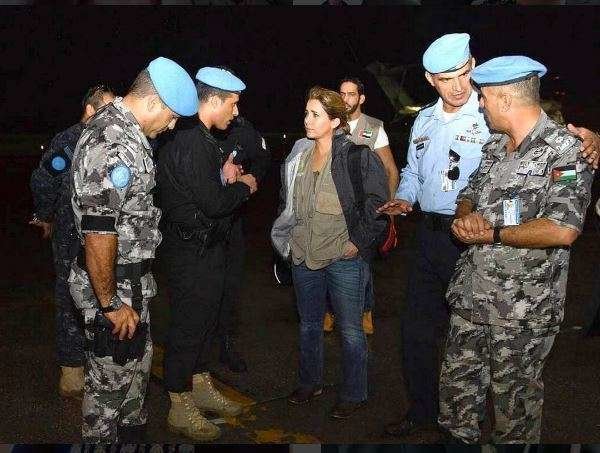 La princesa Haya durante su visita a Haití para llevar ayuda humanitaria.