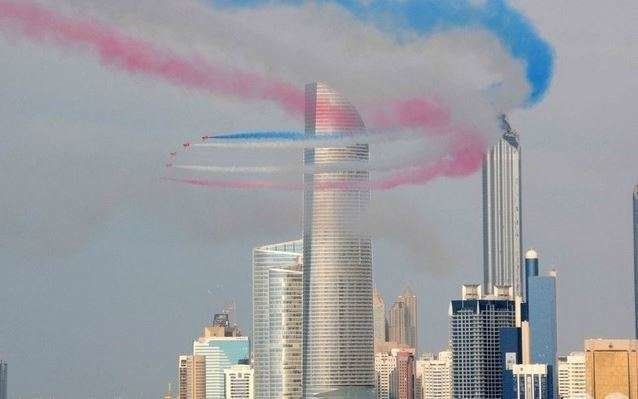 Una actuación del escuadrón británico en Abu Dhabi.