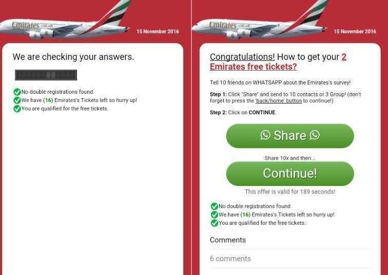 No es la primera vez que el fraude aparece en vuelos gratis de Emirates.