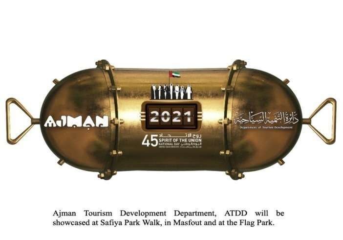 Cápsula del tiempo de Ajman lanzada con motivo del 45 Día Nacional.