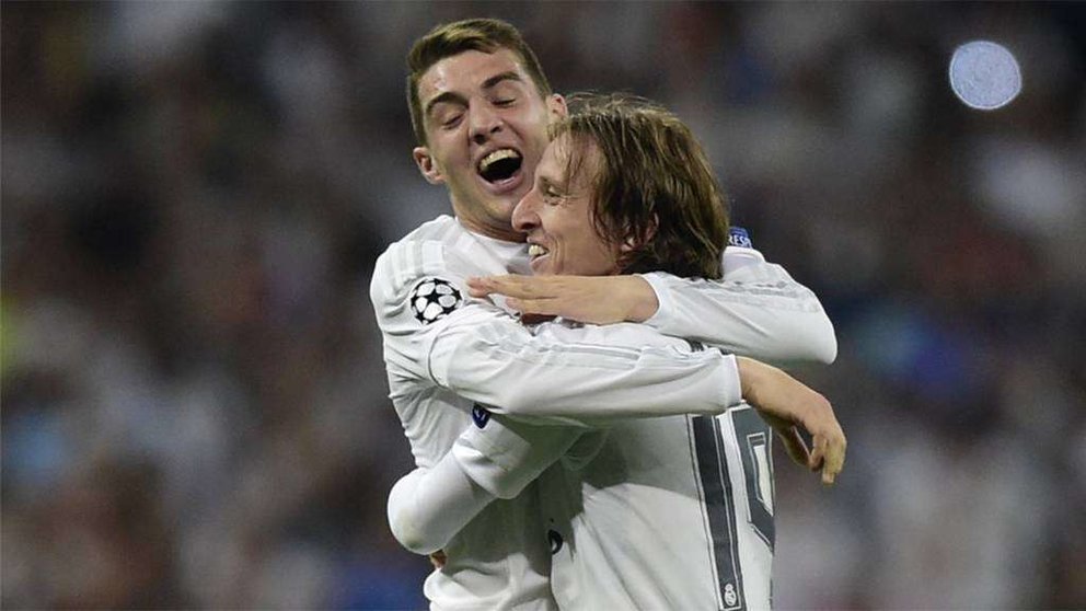 Los futbolistas croatas de Real Madrid, Modric y Kovacic.