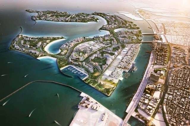 Recreación virtual del megaproyecto de Deira Islands en Dubai.