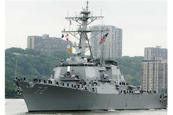 El navío USS Mahan, buque de guerra estadounidense.