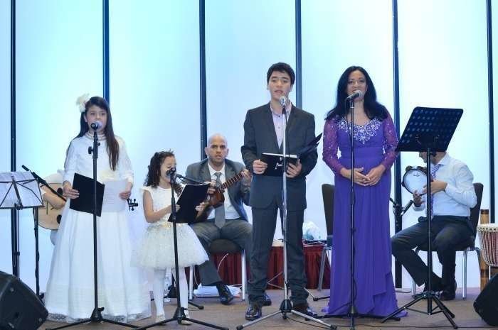 Agrupación musical árabe-venozolana protagonista de la cena musical en Abu Dhabi. (Manaf K. Abbas)