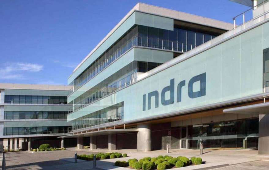 Un edificio de la empresa Indra en España.