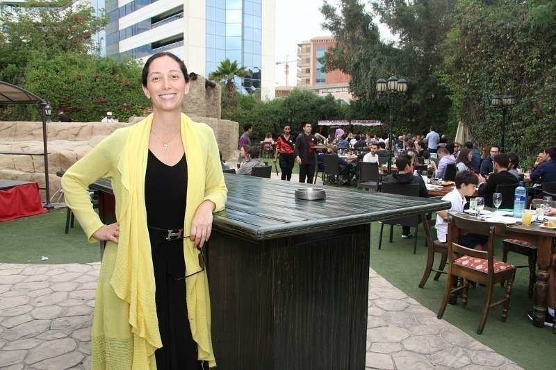 Cristina Sanz-Pastor, durante un evento celebrado en el restaurante Seville's de Dubai. (EL CORREO)