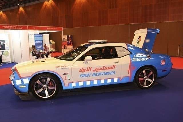 Uno de los nuevos vehículos de Ambulancias de Dubai.