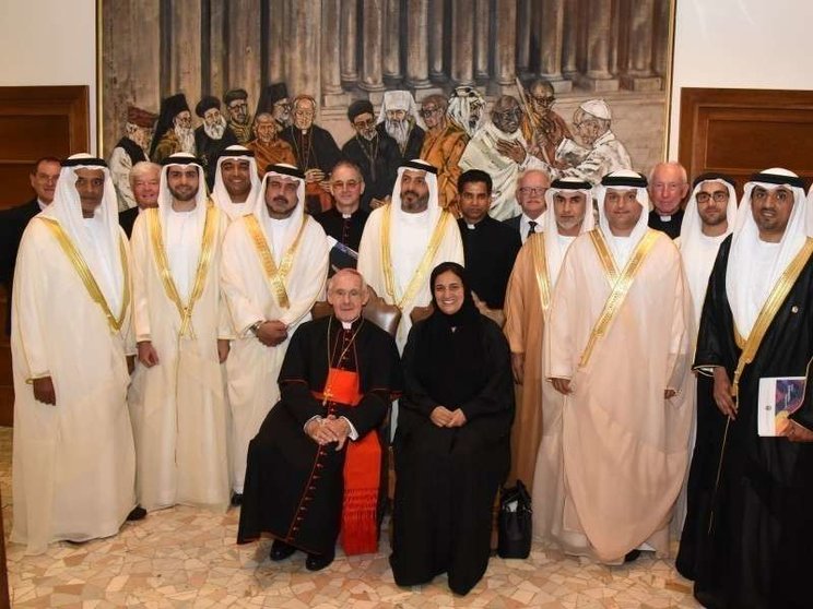 El Papa Francisco durante su encuentro con la delegación de Emiratos Árabes. (WAM)