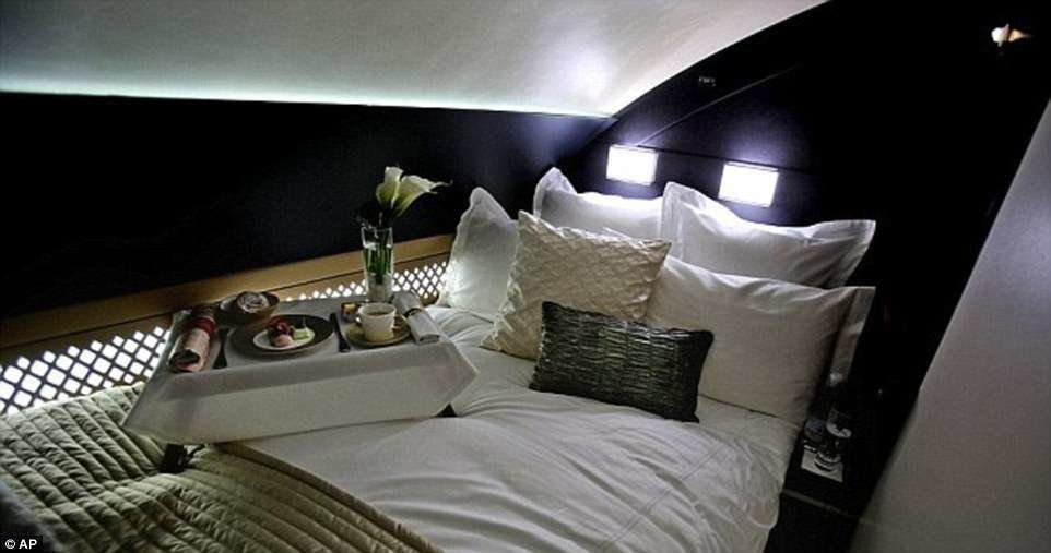 Dormitorio de La Residence en Etihad Airways.