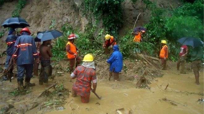 Las últimas lluvias en Bangladesh han provocado desprendimientos de tierra mortales. (AFP)