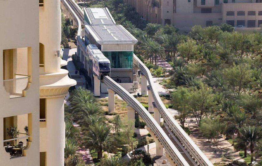 La nueva estación de Al Ittihad Park del monorraíl de La Palmera. (Dubai Media Office)