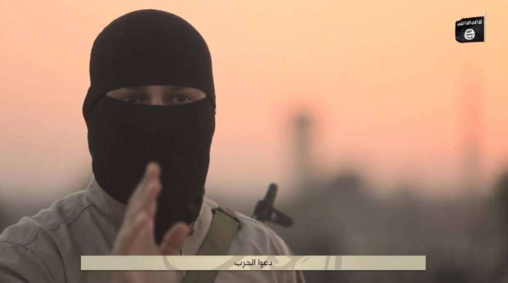 Uno de los terroristas que aparecen en el vídeo.