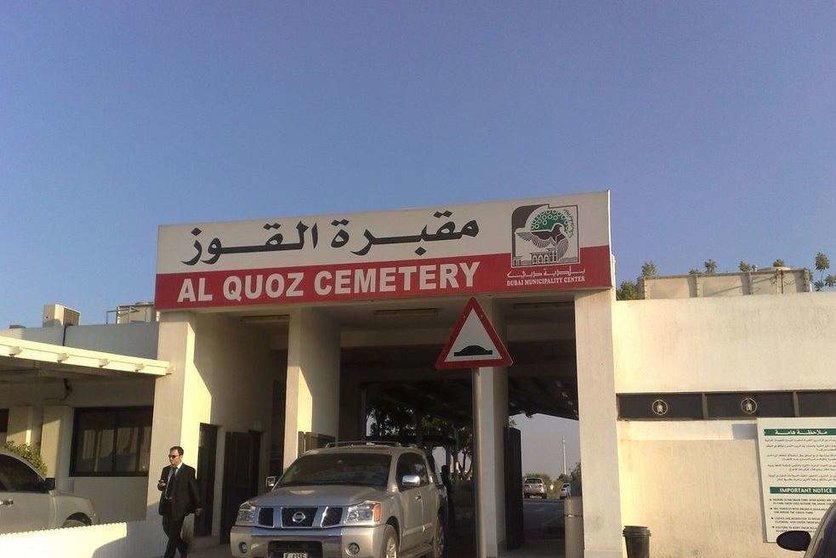 Una imagen del cementerio en el barrio de Al Quoz en Dubai.