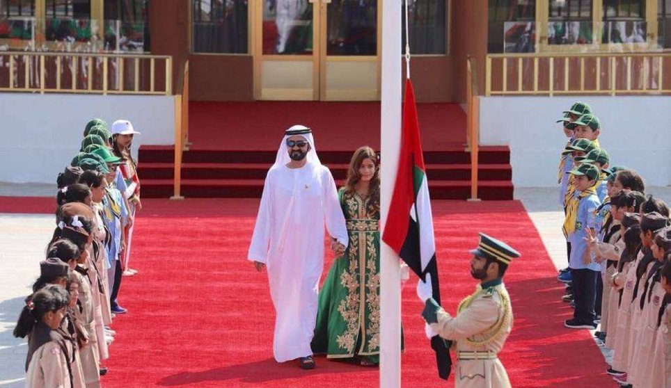 El jeque Mohammed bin Rashid en el Día de la Bandera en Union House de Dubai.
