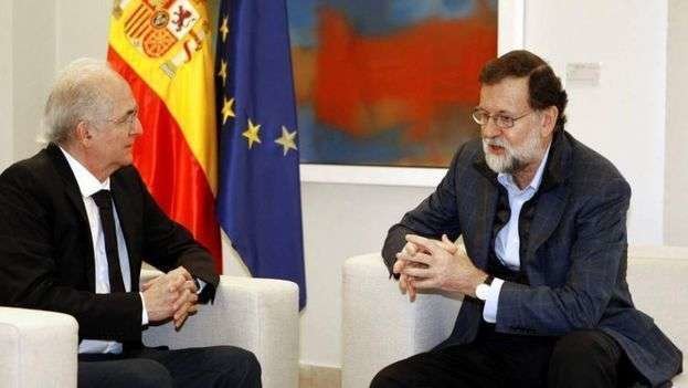 El presidente de España junto al ex alcalde de Caracas en Madrid.