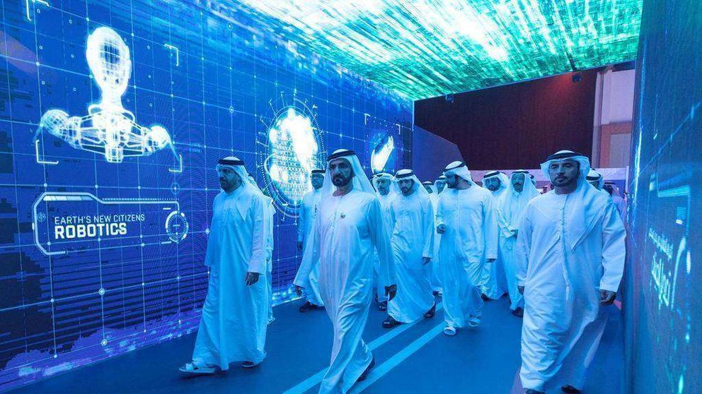 El jeque Mohammed bin Rashid inaugura la Knowledge Summit 2017. (Christopher Pike / The National)