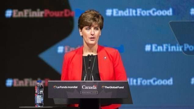 En la imagen de AFP, la ministra de Desarrollo Internacional de Canadá, Marie-Claude Bibeau.