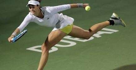 La tenista española Garbiñe Muguruza en Dubai.