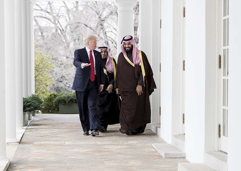 Donald Trump recibió a Mohammed bin Salman en la Casa Blanca en marzo de 2017. (The White House)