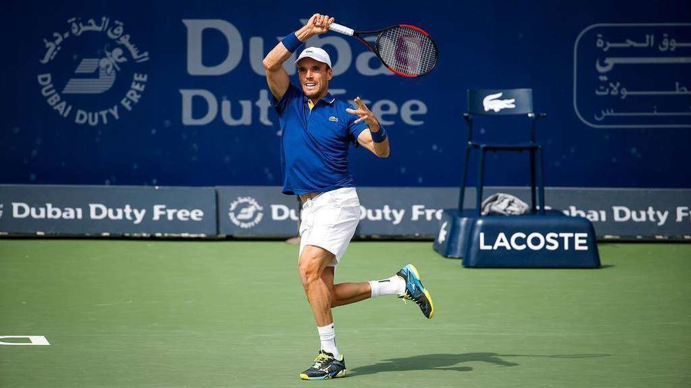 Roberto Bautista durante la segunda ronda del Dubai Duty Free. (Dubai Duty Free Tennis Championships)