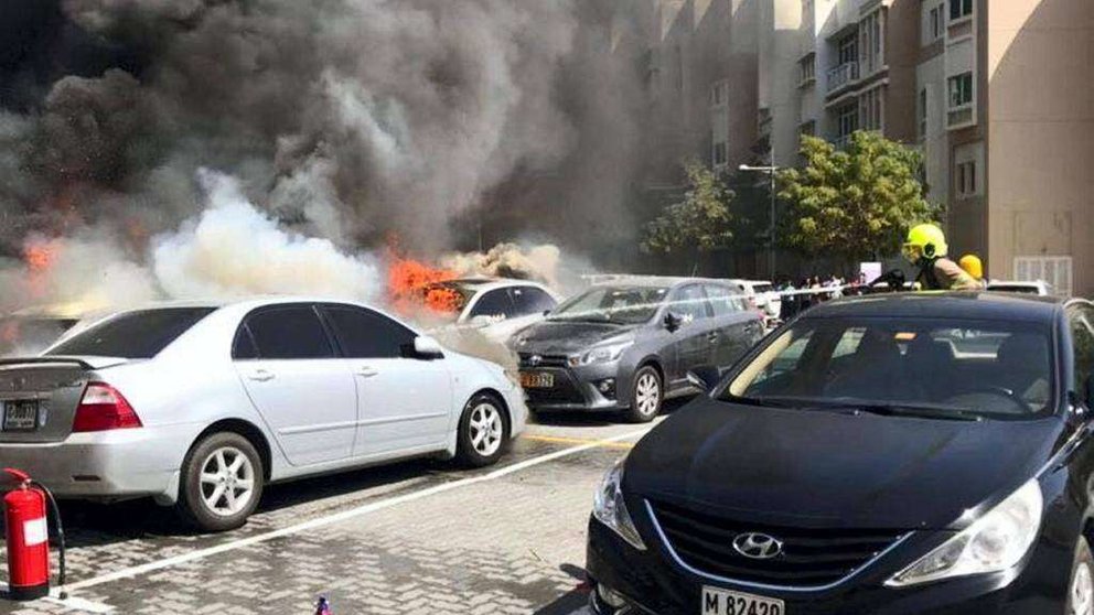 Una imagen de Defensa Civil de Dubai del incendio.