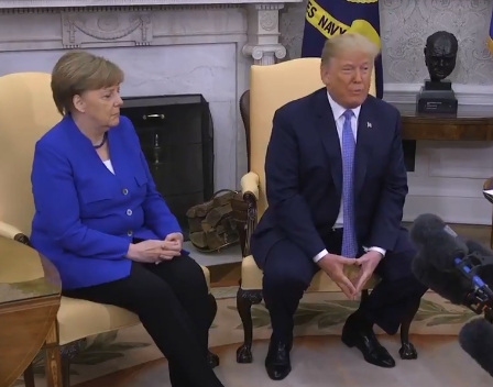 Angela Merkel y Donald Trump, durante su encuentro de este 27 de abril en la Casa Blanca. (The White House)