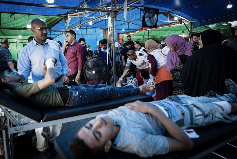 Equipos médicos de Cruz Roja en Gaza. (Cruz Roja Española)