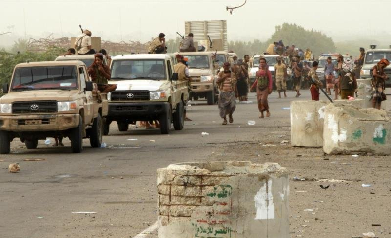 Fuerzas yemeníes en Al Hodeidah.