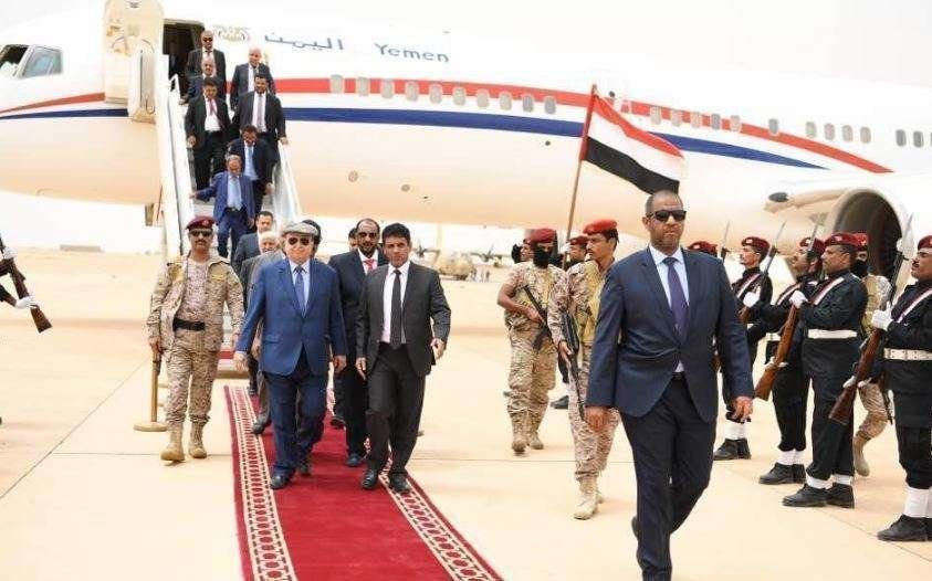 El presidente de Yemen llega Al Mahrah.