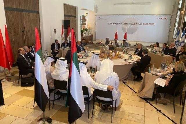 Delegación de Emiratos en la Cumbre de Negev. (Ministerio de Exteriores de Israel)