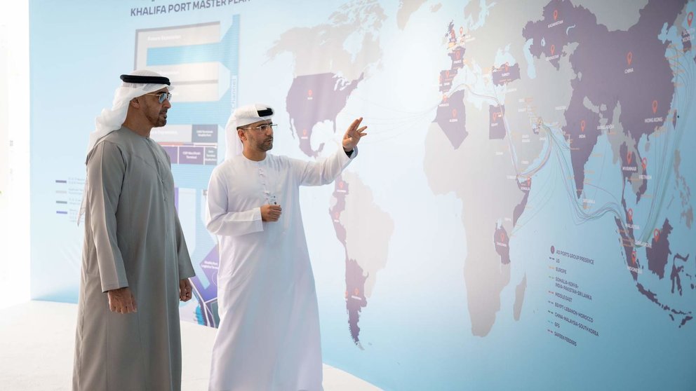El presidente de EAU inaugura la ampliación del Khalifa Port. (WAM)