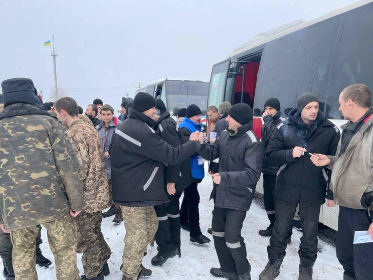 Prisioneros ucranianos liberados por Rusia. (Twitter)