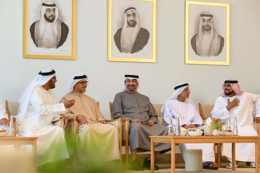 El presidente emiratí este sábado en Abu Dhabi. (WAM)