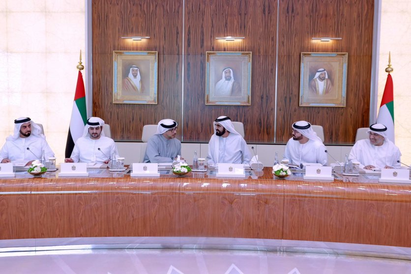 Reunión del Gabinete de EAU este lunes. (Twitter)
