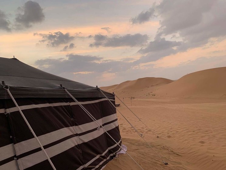 Un campamento en el desierto de Dubai. (EL CORREO)