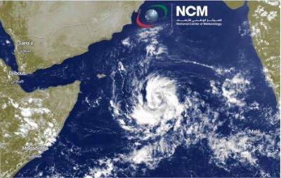 La tormenta tropical en el Mar Arábigo. (Twitter NMC)