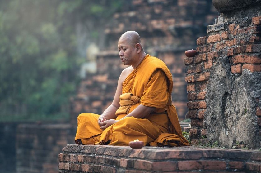 El término “modo monje” hace referencia a los monjes budistas, quienes se sumergen en sus actividades con una concentración total y sin distracciones. (pxhere.com)